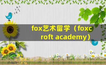 fox艺术留学（foxcroft academy）